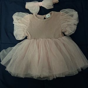 Pink tutu dress for baby girl